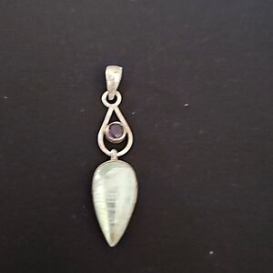 Moonstone and amethyst pendant
